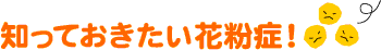 知っておきたい花粉症　耳鼻咽喉科